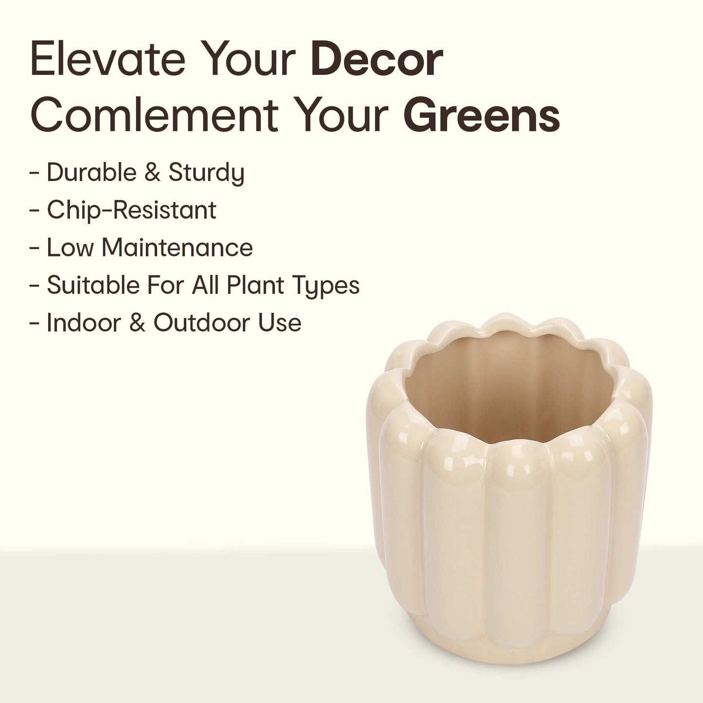 Anko stoneware planter - stylish office decoration
