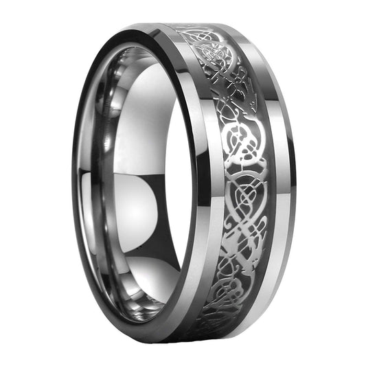 Yellow Chimes Celtic Inlay Ring - Trendy male jewelry
