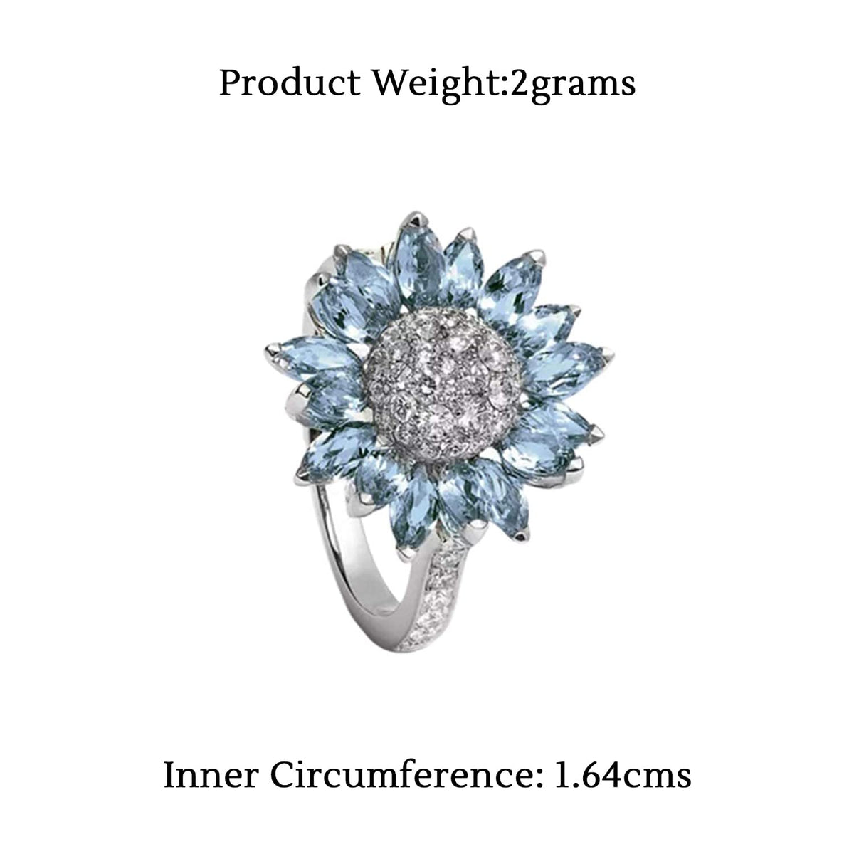 Yellow Chimes silver plated ring - for casual outings