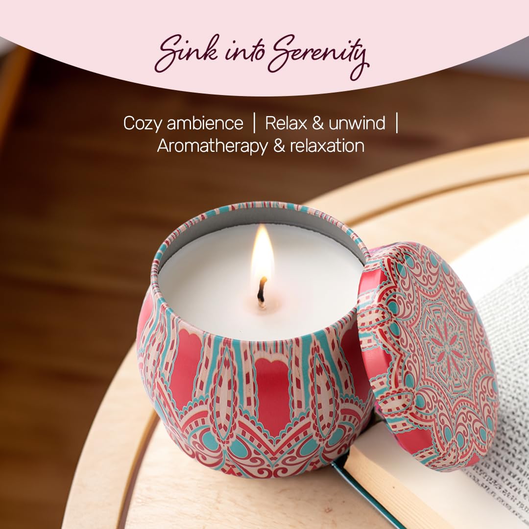 Andme Scented Candles for Home. Diwali Decoration Items for Home Decor, Gift Items, Birthday Gift, Rose Fragrance(120 GMS)