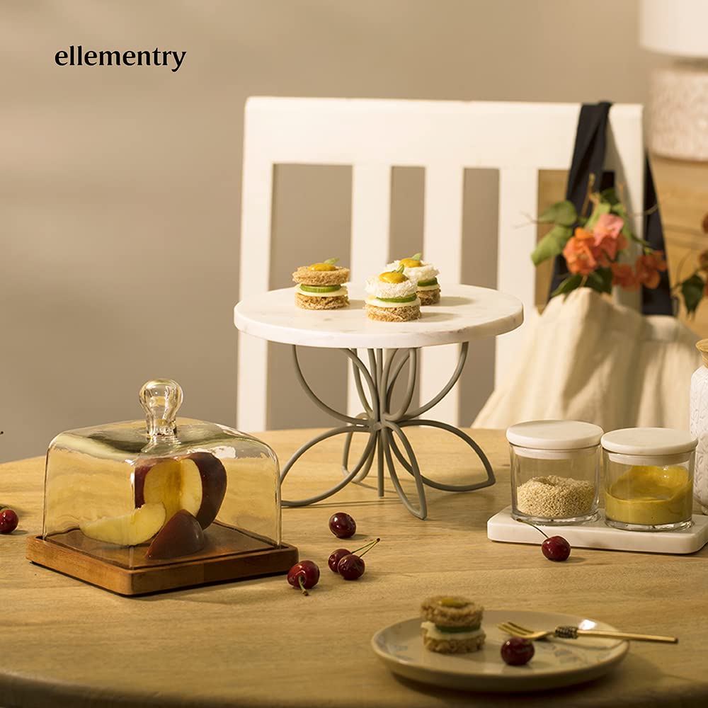 Ellementry Kawaii Marble Cake Stand - Fruit and Dessert Stand