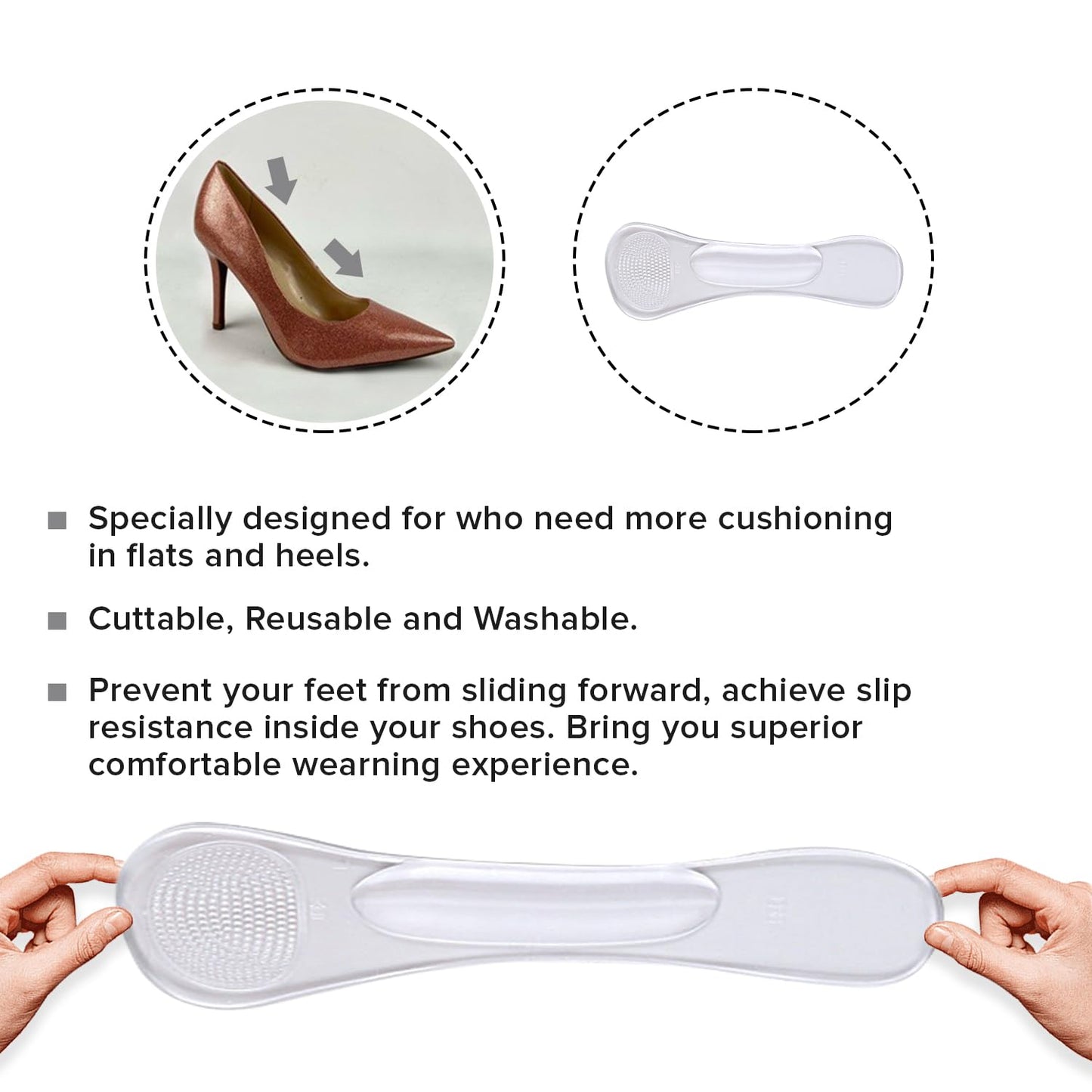 Dr Foot Invisible Insoles - Stylish Comfort for Every Occasion