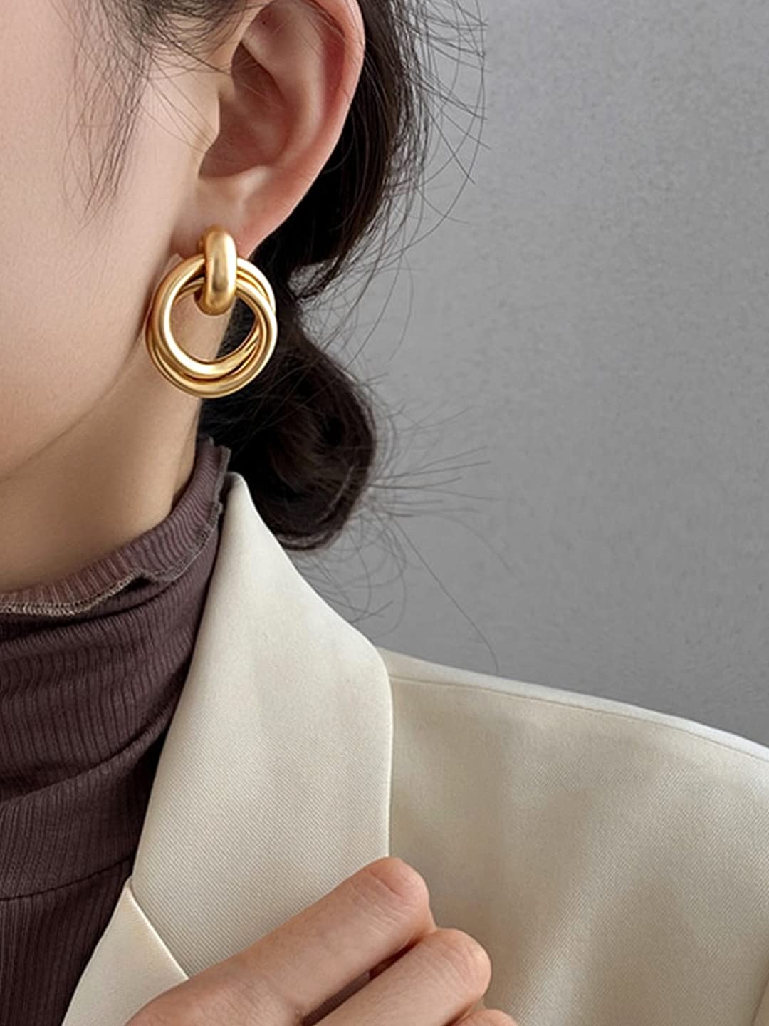 Yellow Chimes circle hoop earrings - Stylish addition for special occasions