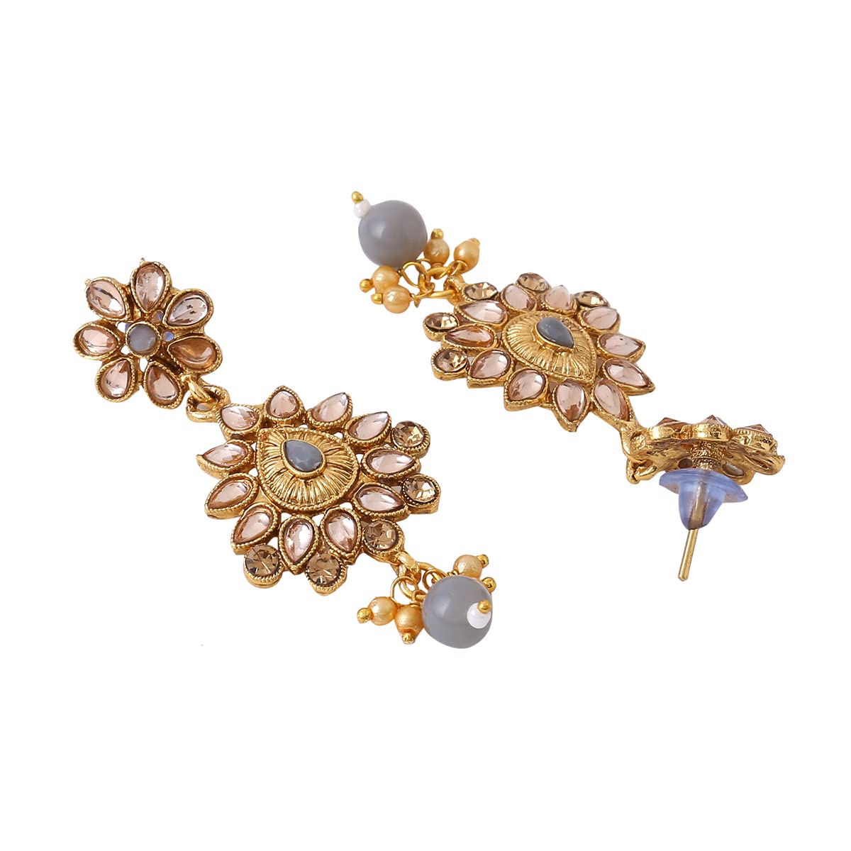 Yellow Chimes Kundan Studded Choker Set - Birthday Gift