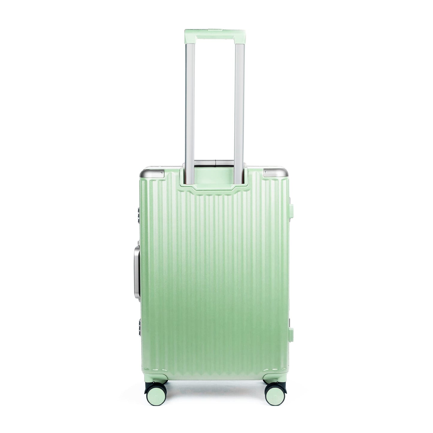 THE CLOWNFISH Stark Series Luggage PolyCarbonate Hard Case Suitcase Eight Wheel Trolley Bag with Double TSA Locks- Pistachio Green (Small size, 57 cm-22 inch)