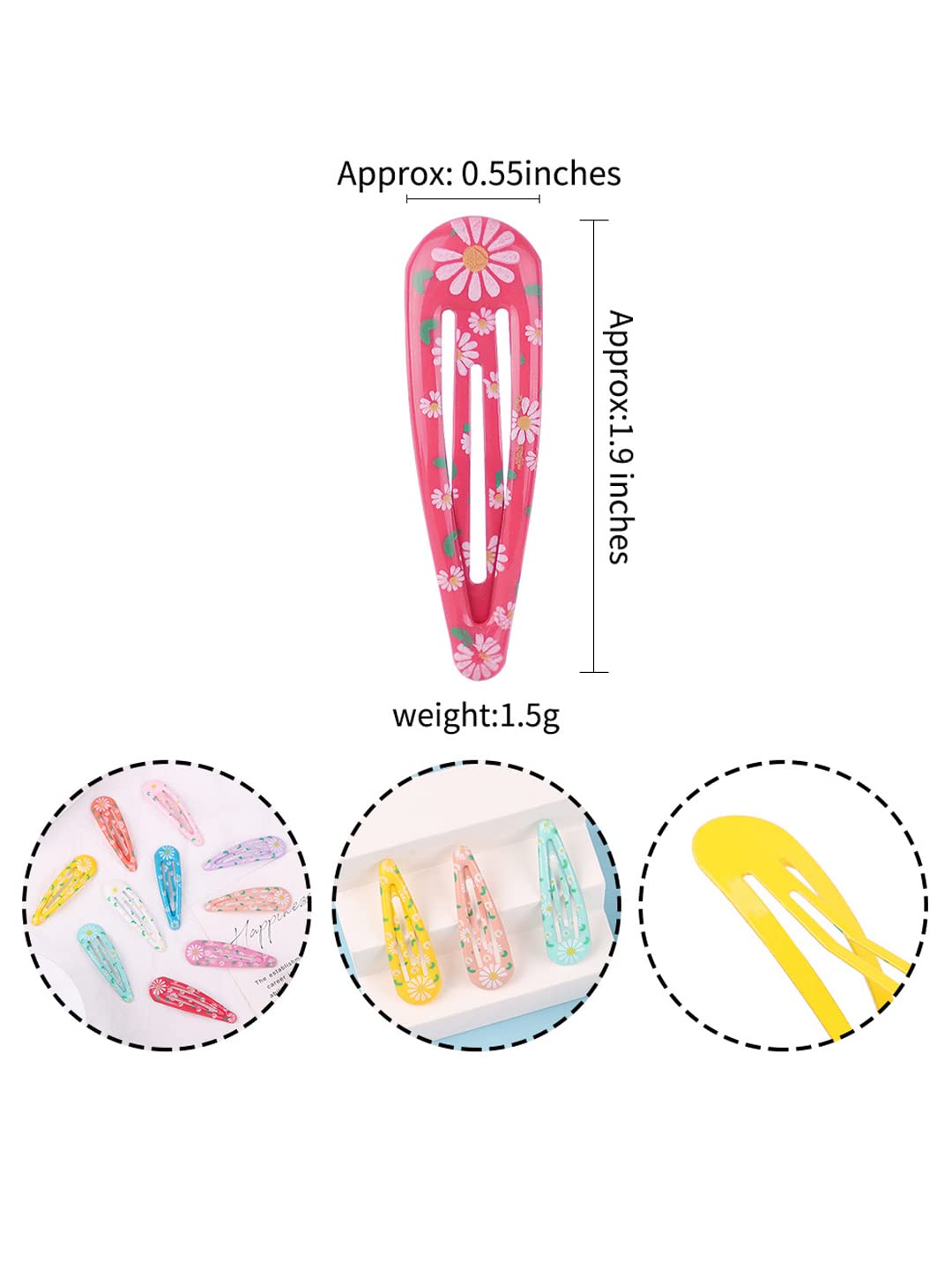 Yellow Chimes hair clips - perfect for school events
