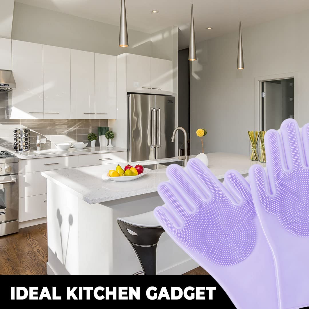 Kuber Multi-Purpose Silicon Gloves - Pet grooming aid