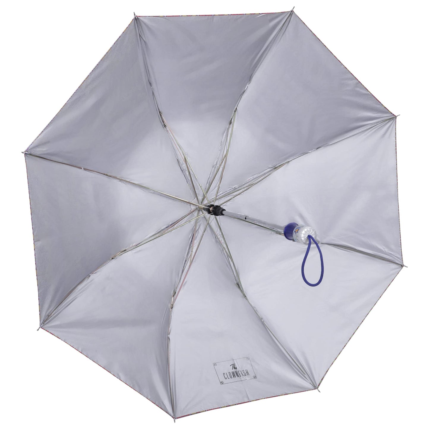 Folding Umbrella - Waterproof, Floral Design, Auto Open | Includes Strap | Octagonal Shape | Marina Violet