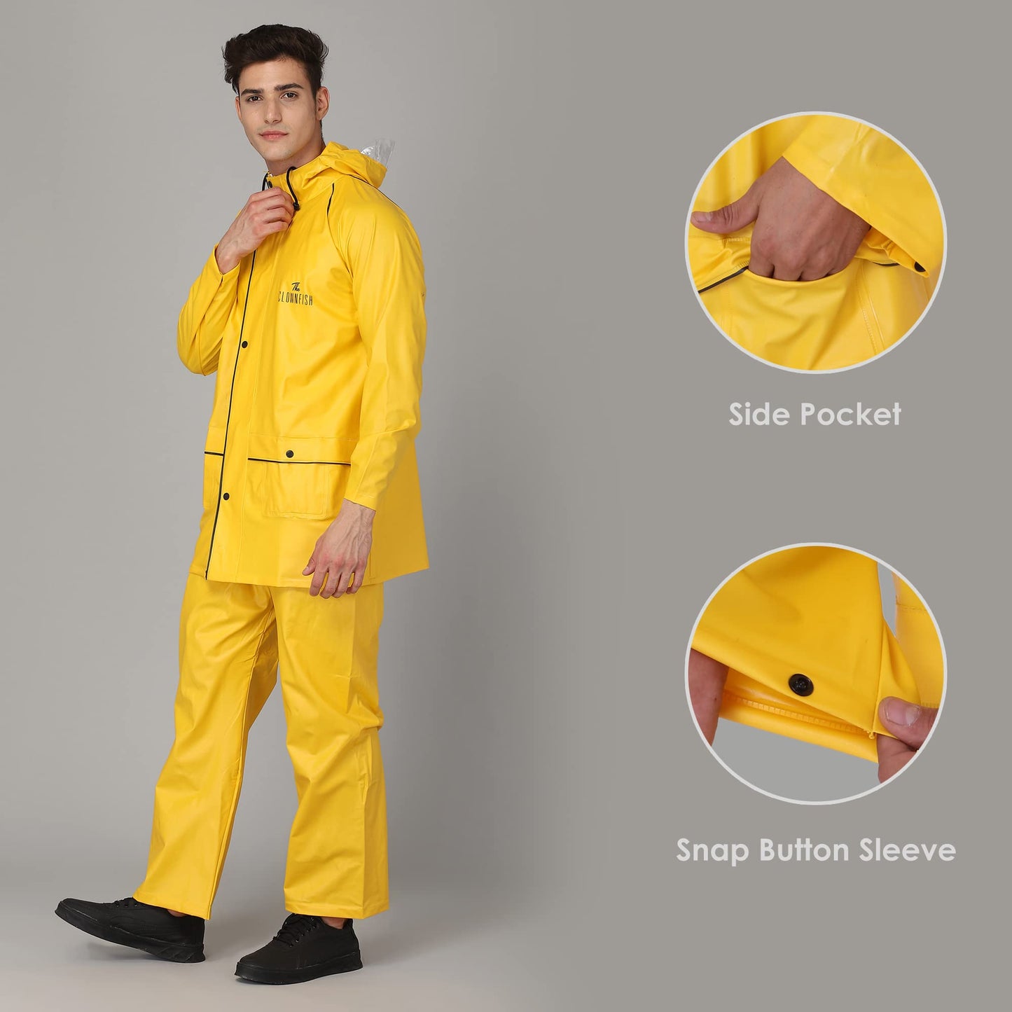 Clownfish raincoat with storage bag - easy to carry
