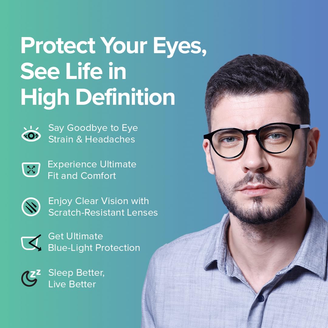Intellilens Anti-glare Spectacles - Lightweight Frame