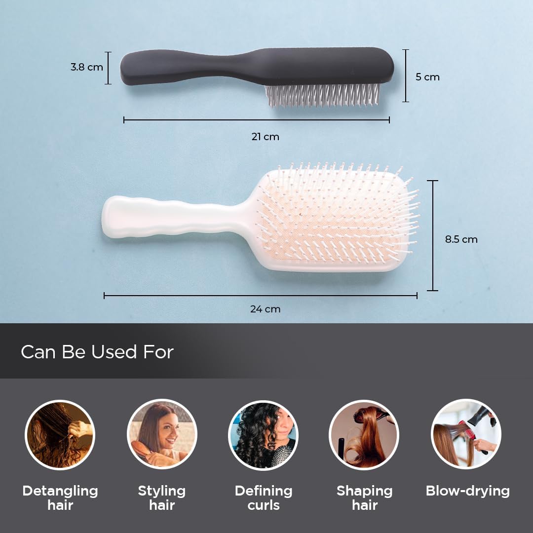 Kuber Industries blue hair brush - easy detangling