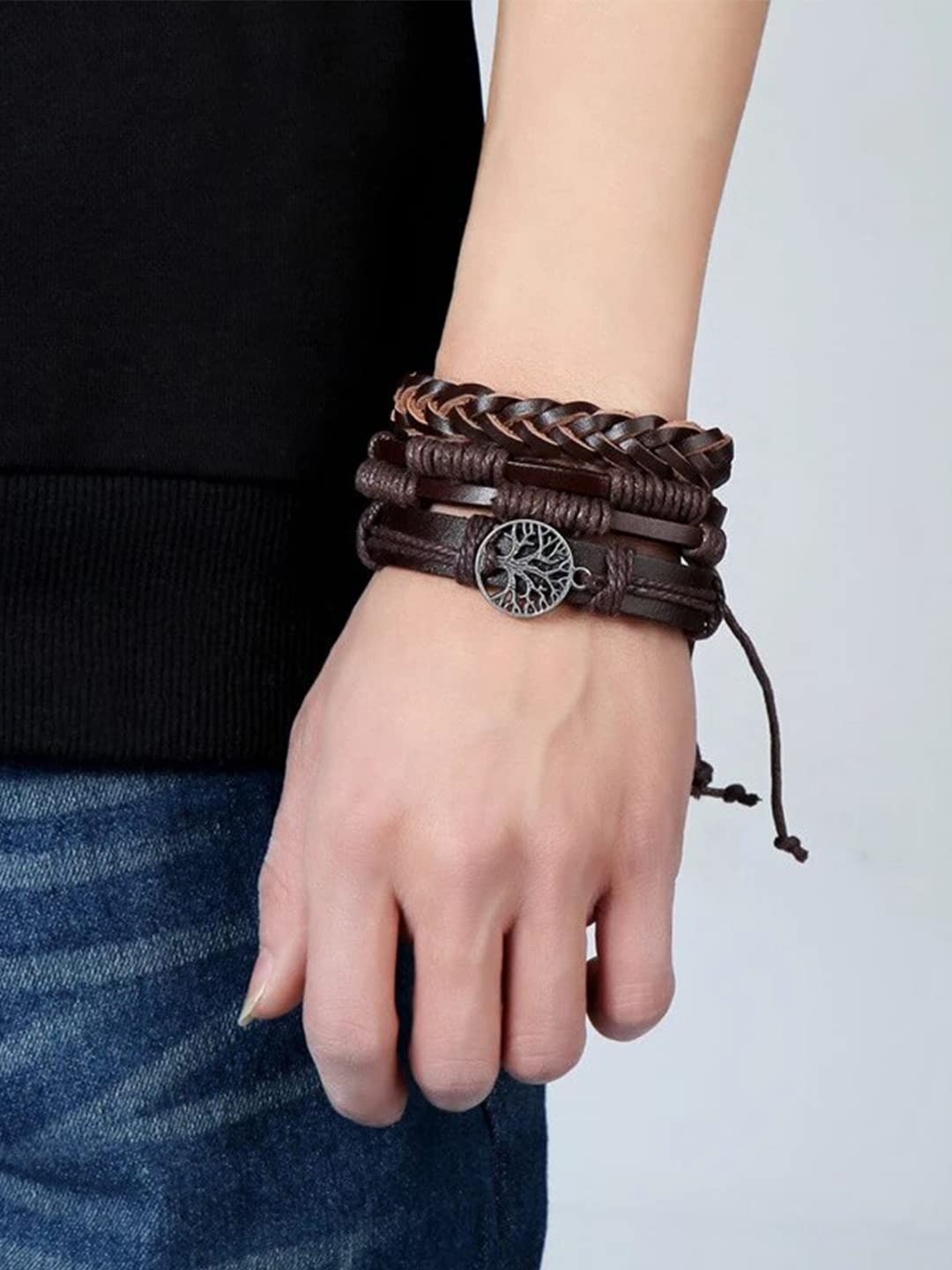 Yellow Chimes multi-layer leather wrap - elegant gift option