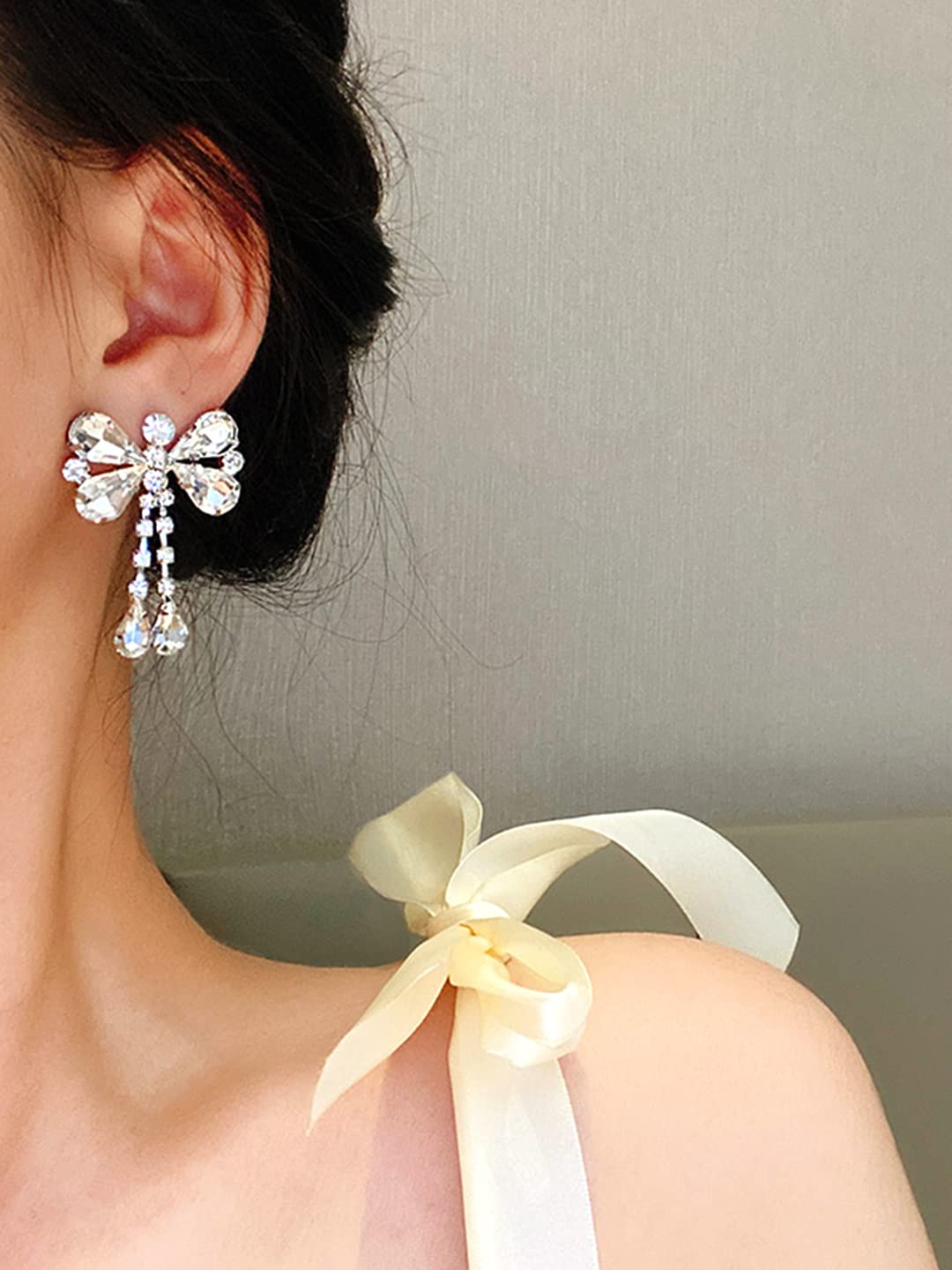 Yellow Chimes silver earrings - stylish day wear