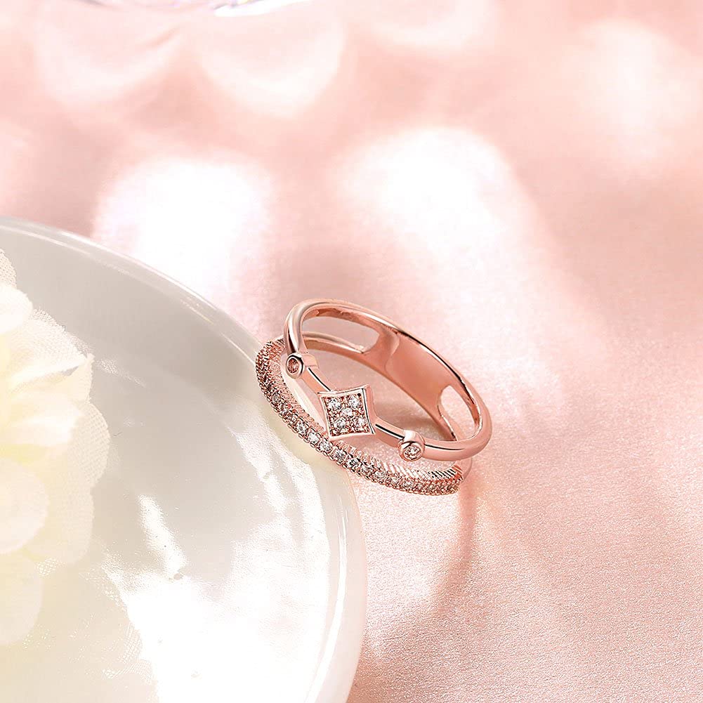 Yellow Chimes Rose Gold Ring - Elegant Jewelry for Women