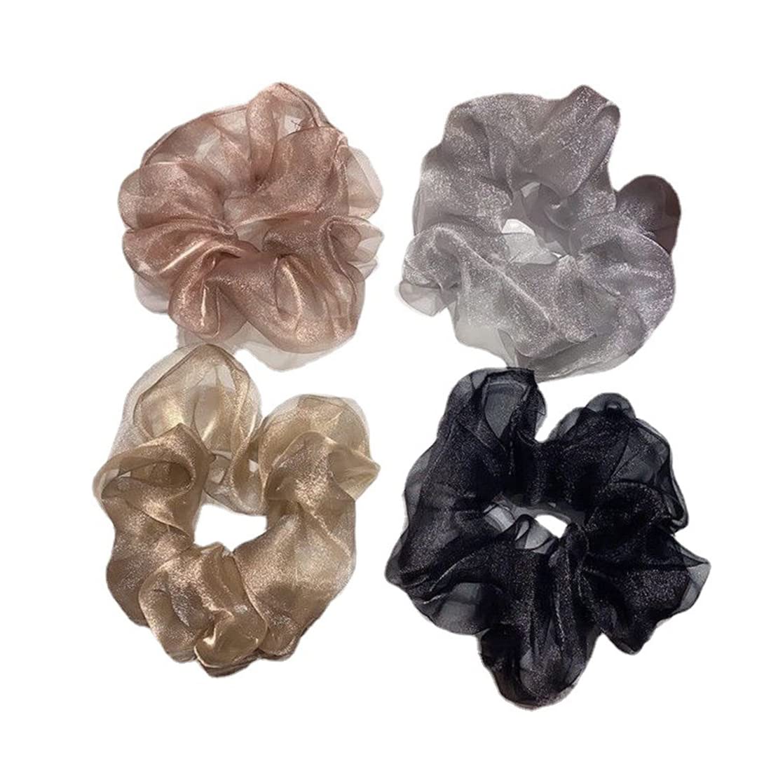 Yellow Chimes fabric scrunchies - suitable for all hair types