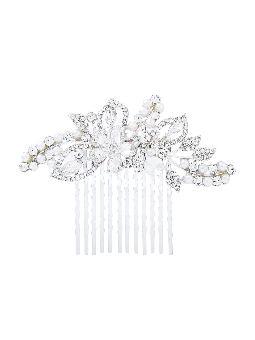 Yellow Chimes rhinestone comb - feminine hair accessory
