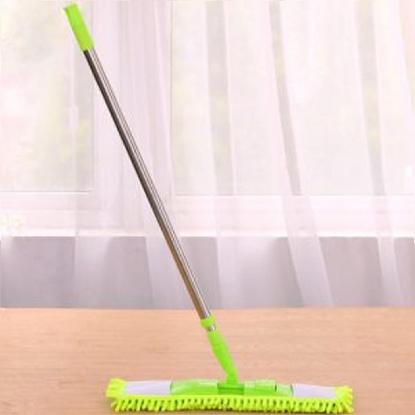 Kuber Industries Microfiber Wiper for Floor Clearing|Hypoallergenic Chenille Microfiber Mop|Super Absorbent|Multi-Utility Wiper for Bathroom Floor Cleaning|Green