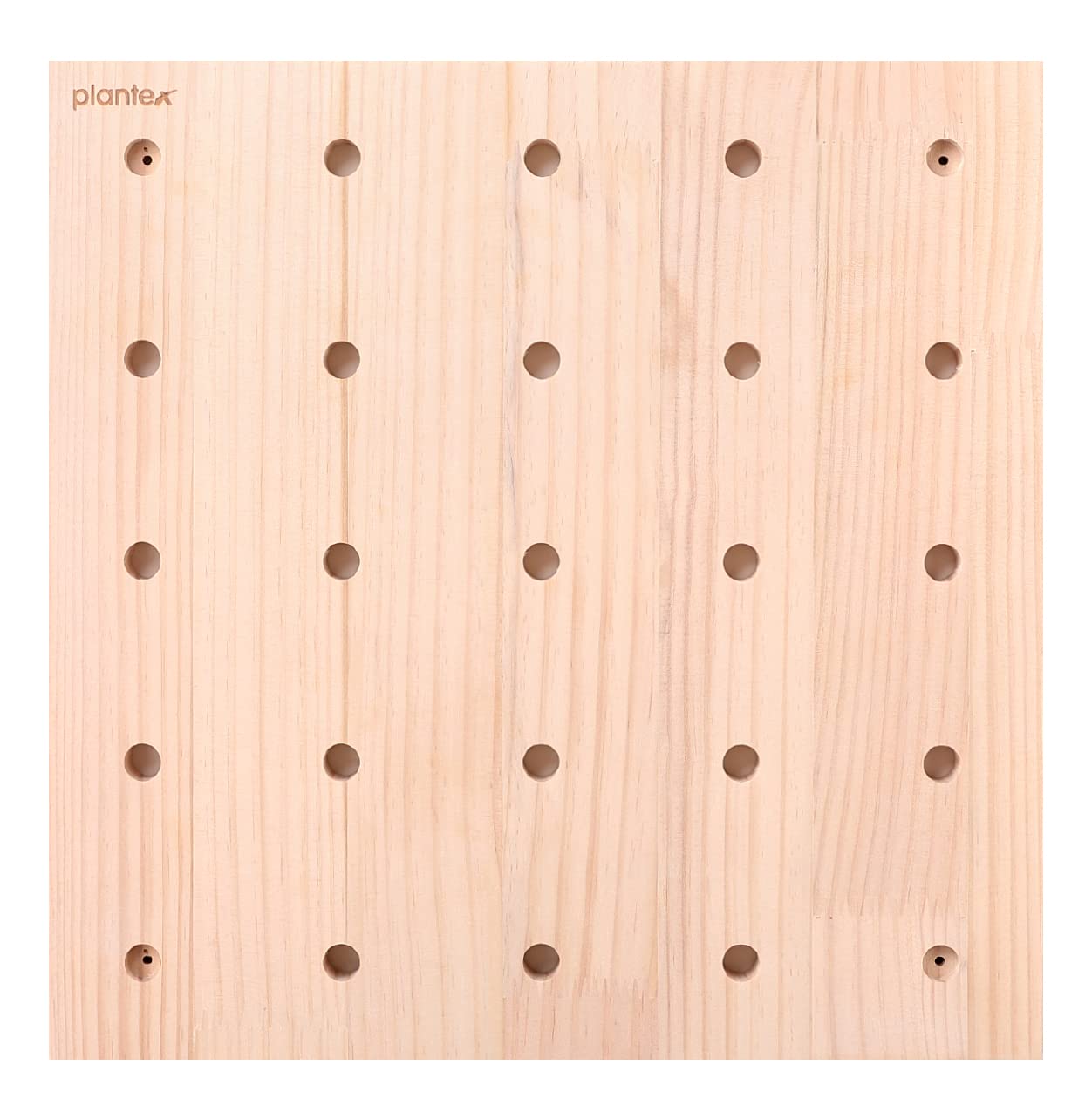 Plantex Multipurpose Pine Wood Pegboard for Home/Wood Display Shelf/Wall Organizer for Bedroom/Kitchen/Bathroom - (16x16 inches)