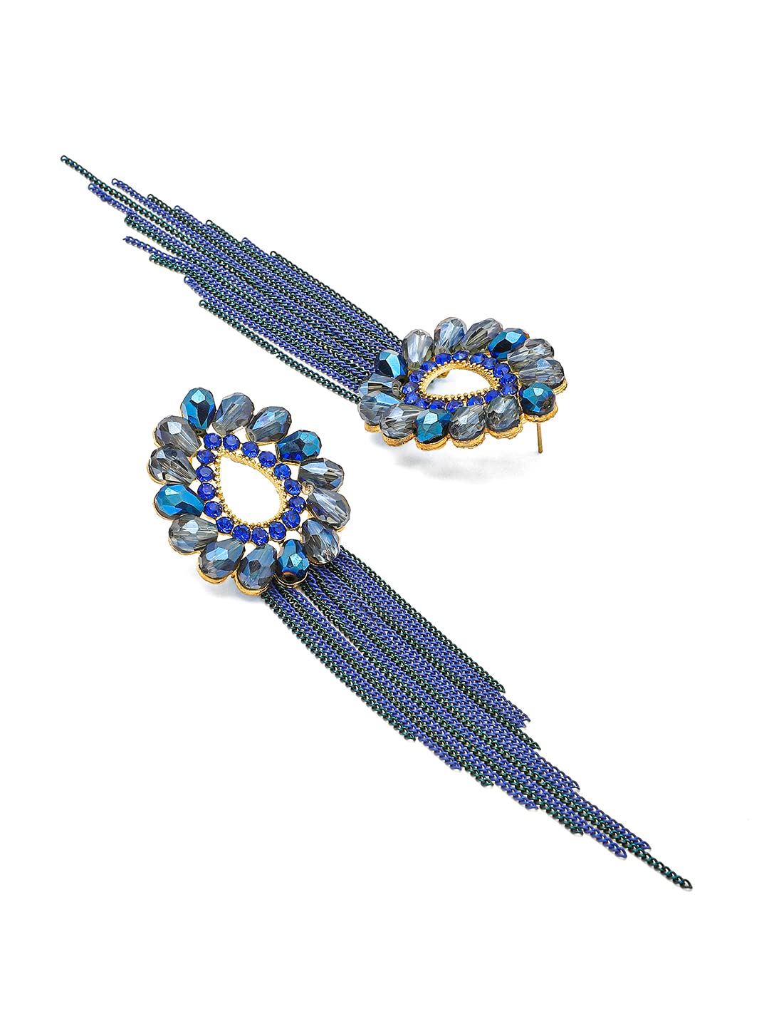 Yellow Chimes blue crystal jewelry - perfect gift for her
