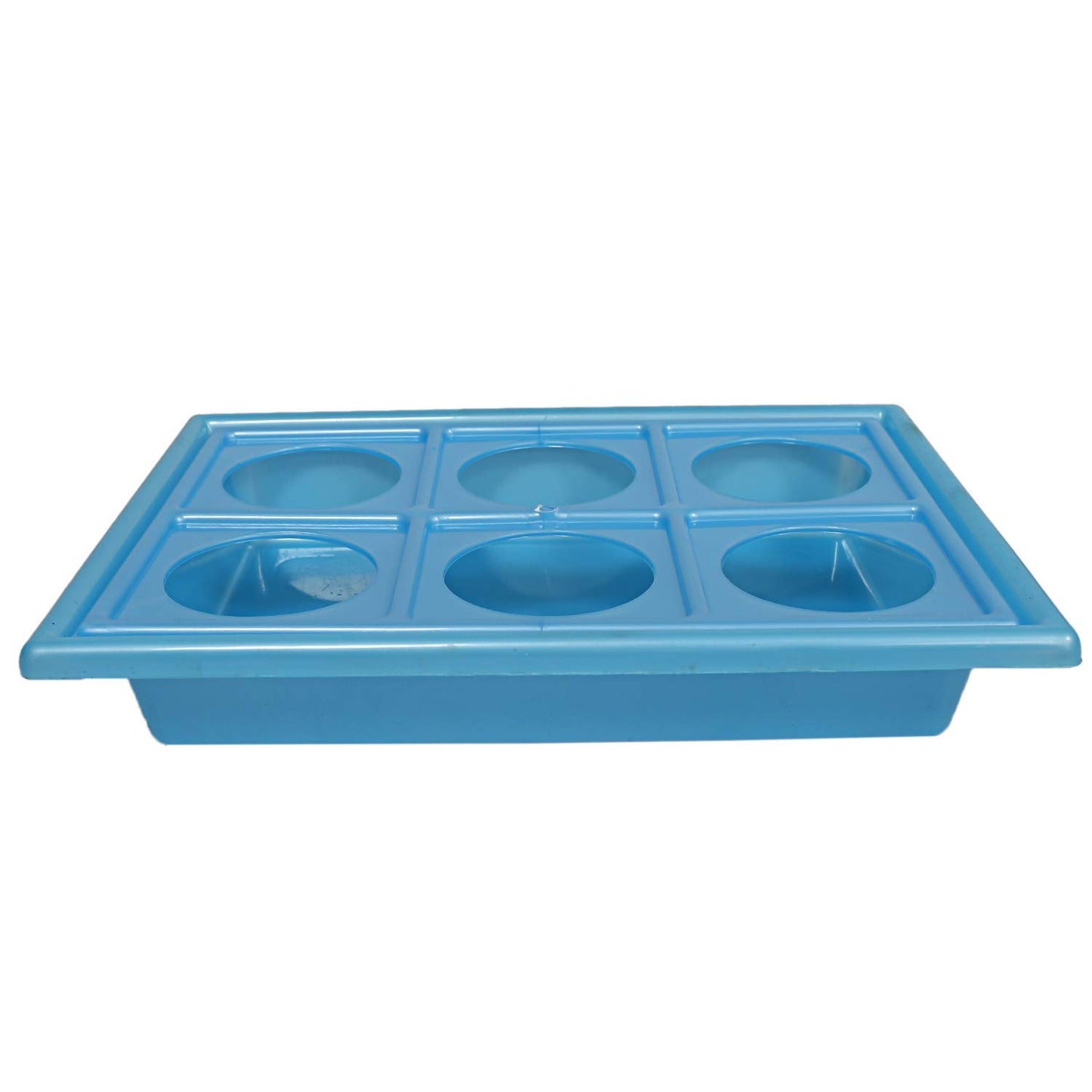 Kuber Industries Plastic Glass Holder Tray, Blue, (Model: CTKTC01918) Rectangular