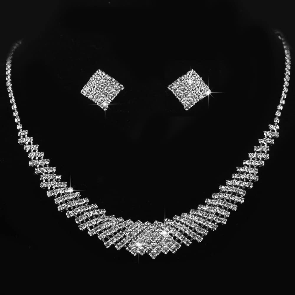 Yellow Chimes elegant crystal jewellery set - perfect for parties
