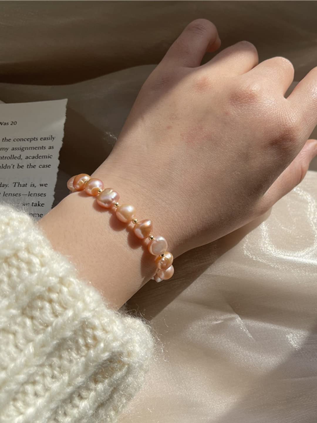 Yellow Chimes pearl bracelet - stylish accessory for formal events