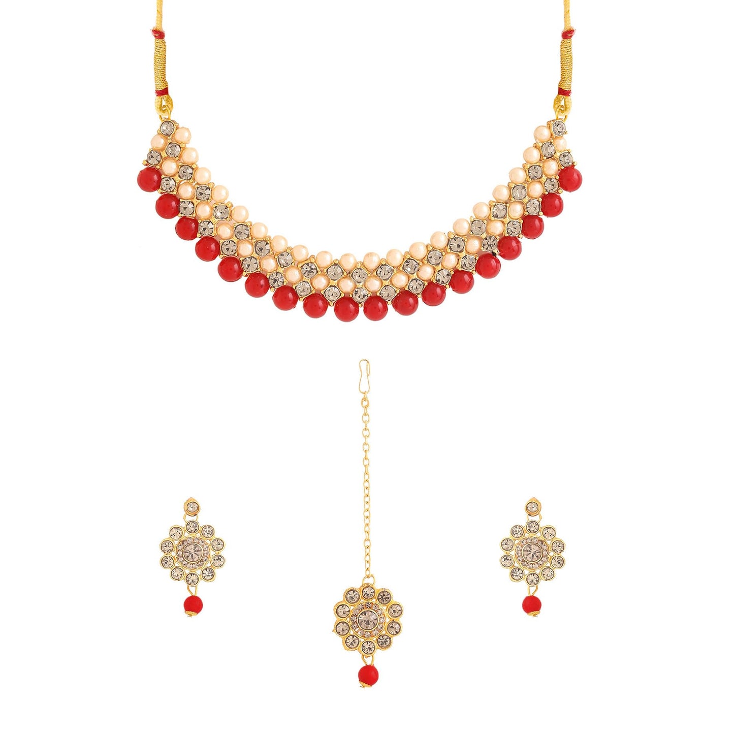 Yellow Chimes Ethnic Necklace Set - Complement to Traditional Outfits