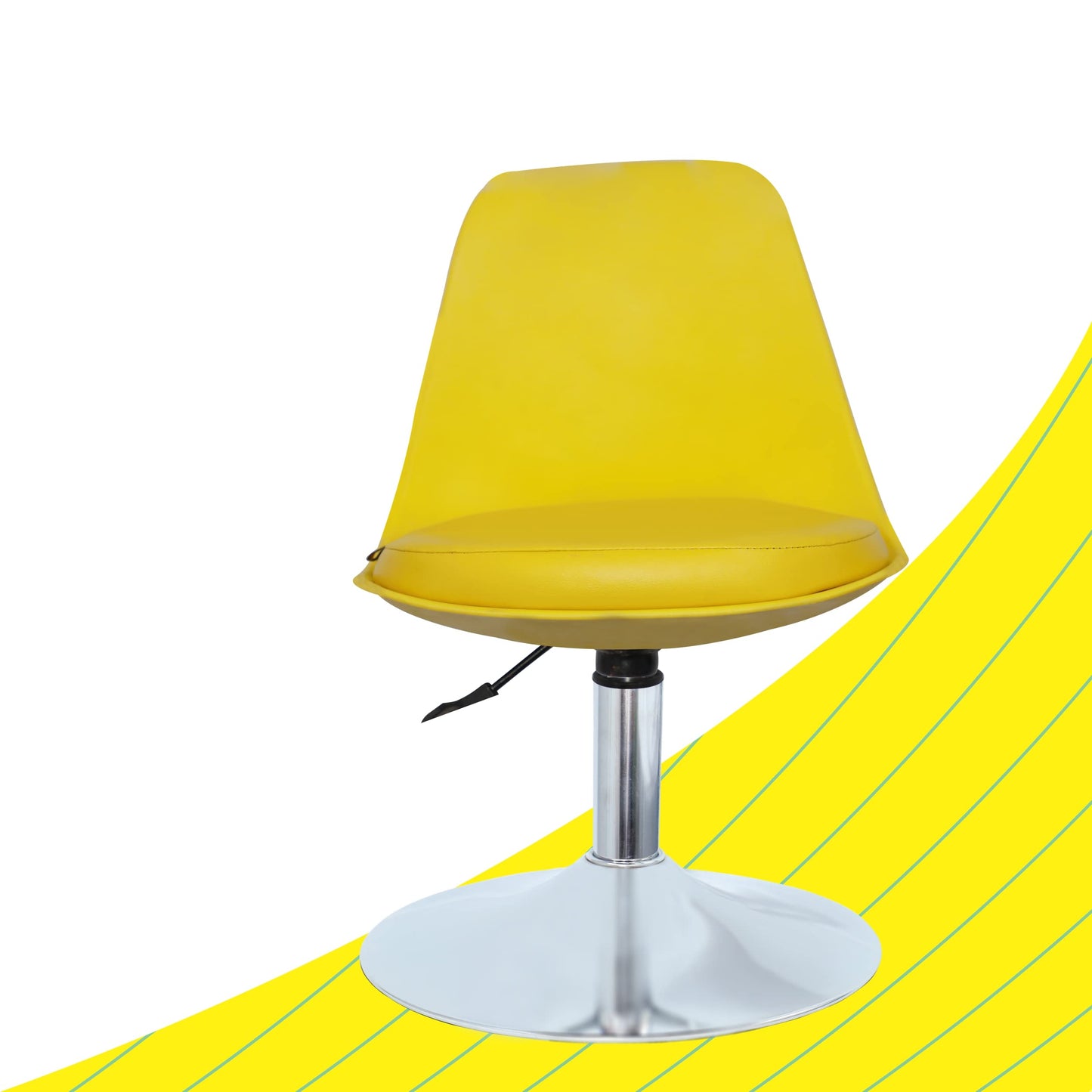 Kiddle Desk Chair - Revolving, Height Adjustable, Cushioned | 1 Chair, Easy Assembly | Yellow