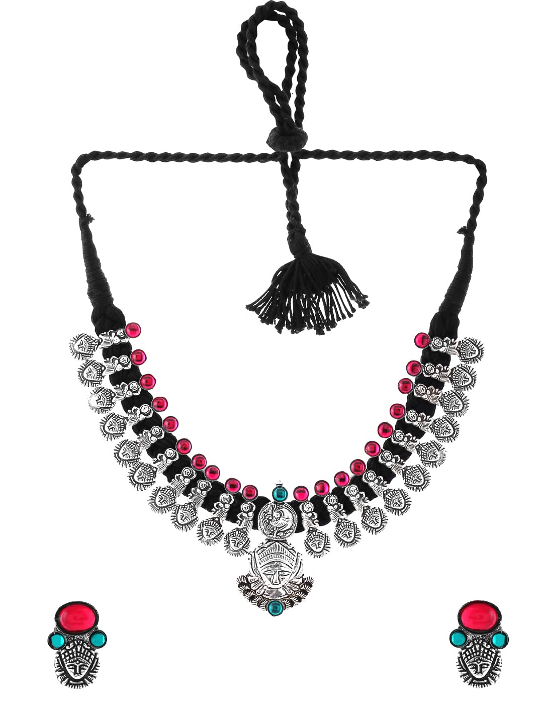 Yellow Chimes oxidised set - perfect gift for women