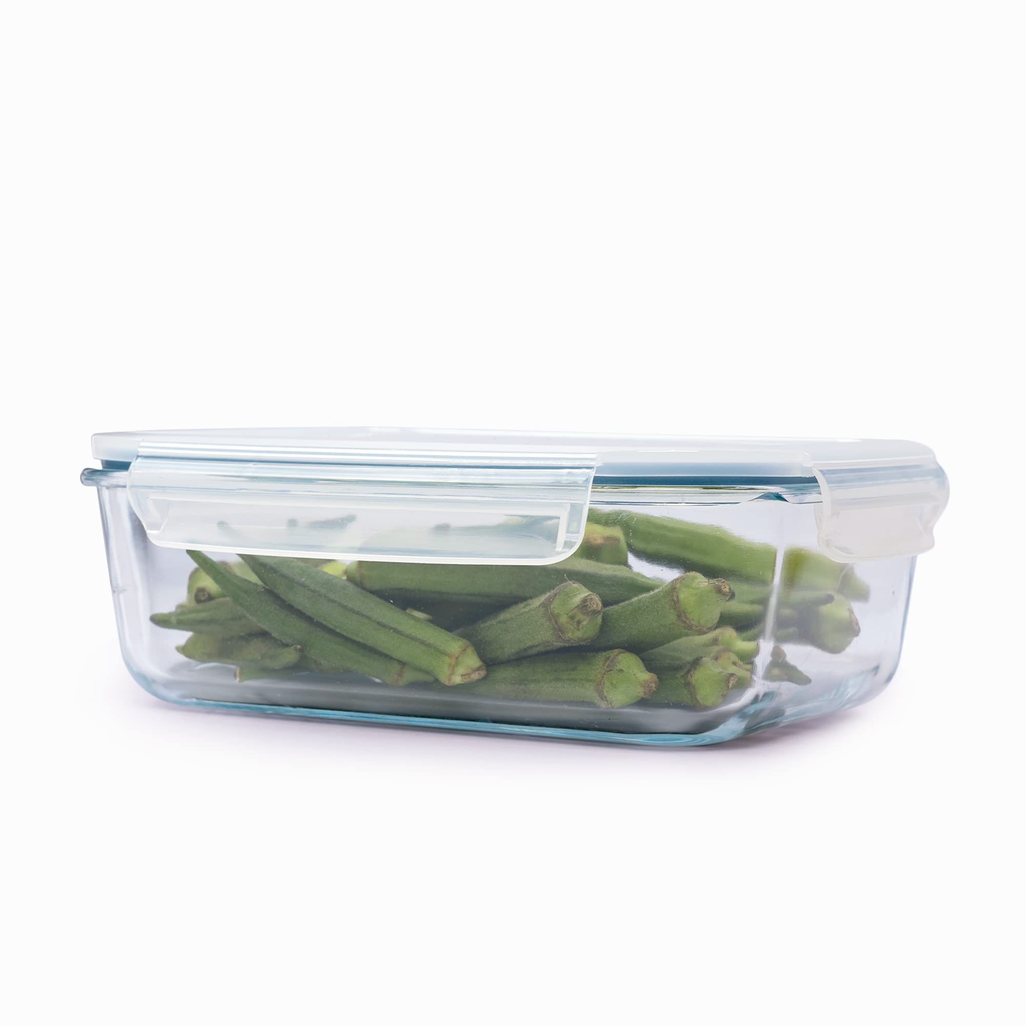 Set of 2: Leak-Proof Glass Storage Containers with Lockable Lids | Spi ...
