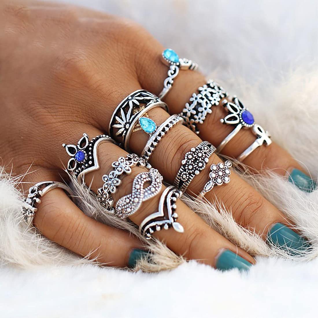 Yellow Chimes midi ring set - stylish accessory for casual wear