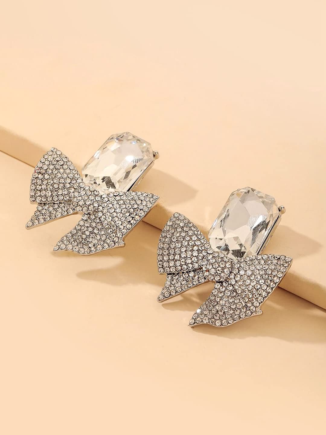 Stylish silver stud earrings - elevate your formal look