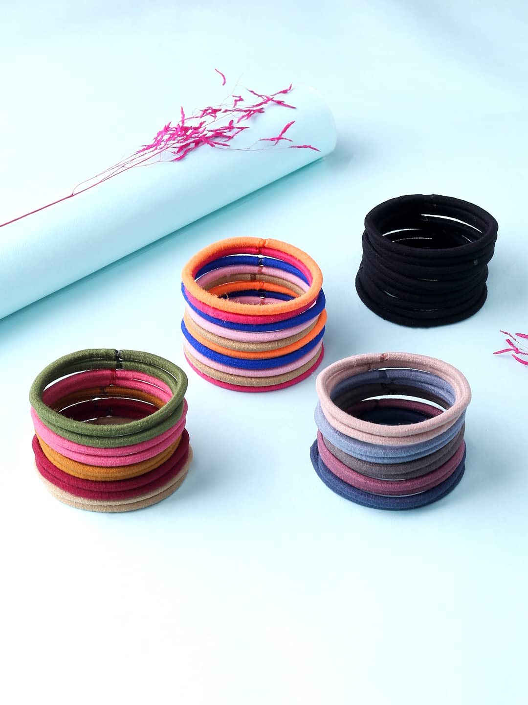 Yellow Chimes soft rubber bands - school hairstyle