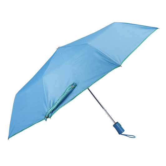 Single: Monochrome 3-Fold Umbrella - Waterproof, Auto Open, Double Coated | Skyblue | For Men & Women