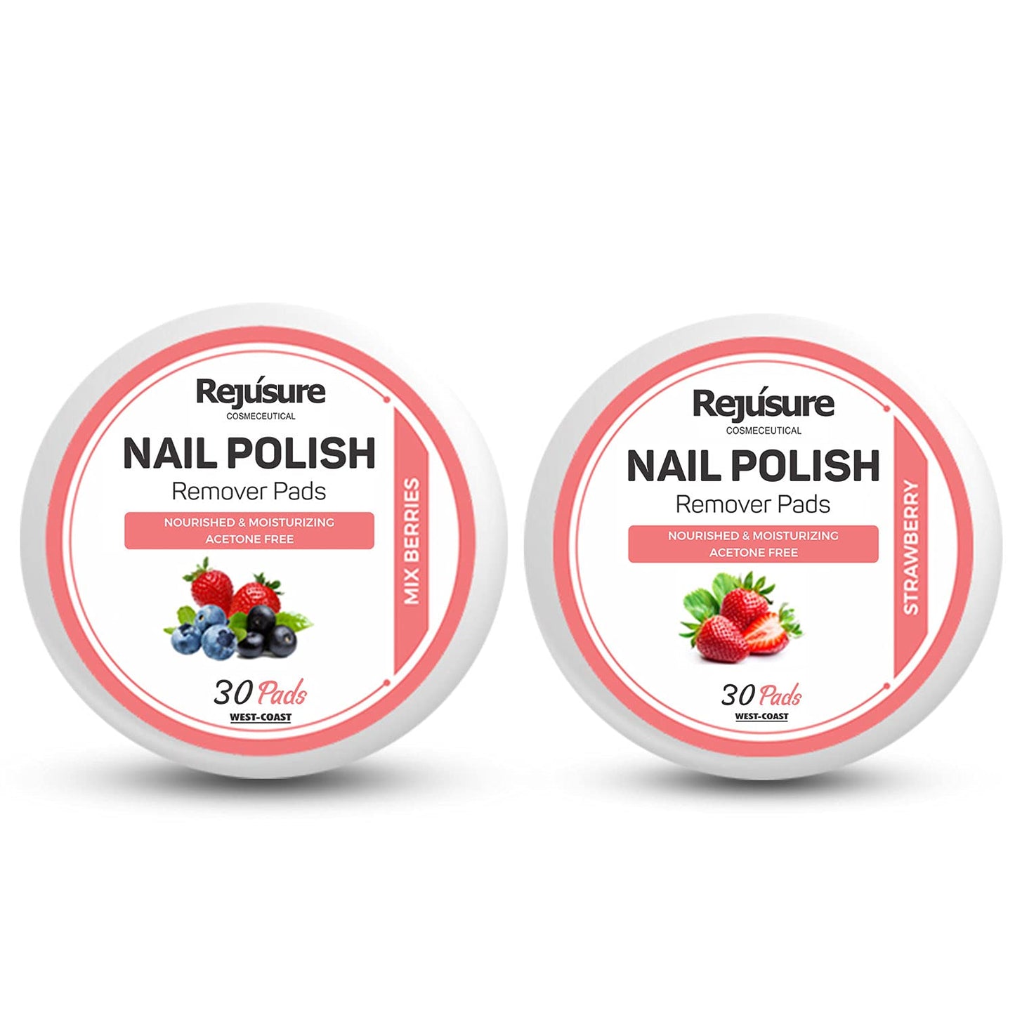 Rejusure acetone-free nail care - pleasant scent pads