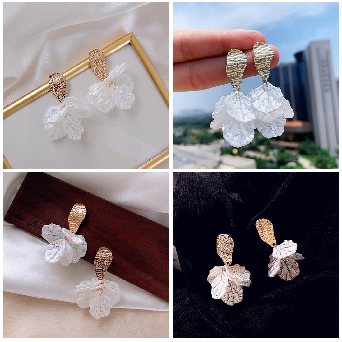 Yellow Chimes Floral Pearl Drop Earrings - Birthday Gift