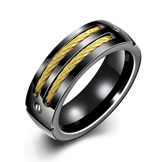 Yellow Chimes Durable Cable Ring - Everyday Fashion Statement