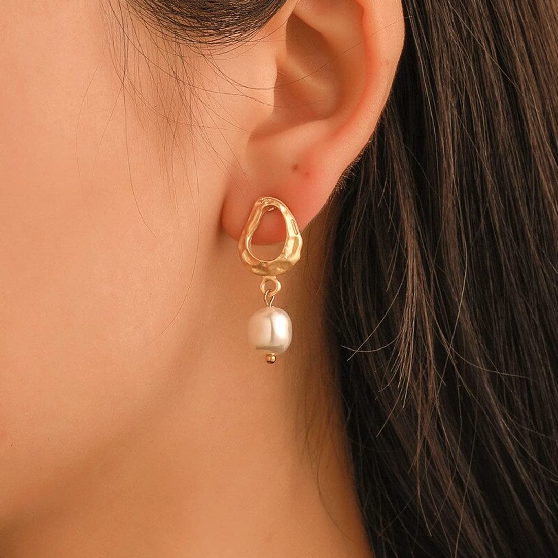 Yellow Chimes fashion hoop earrings - elegant jewelry piece