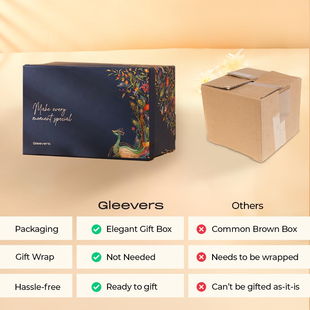 Combo: Gleevers Diwali Gift Pack with Glass Vase & Tea Light Holders | 3 Pieces | Grey