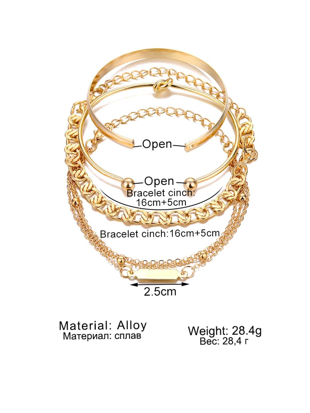 Yellow Chimes women's bracelet set - anniversary gift