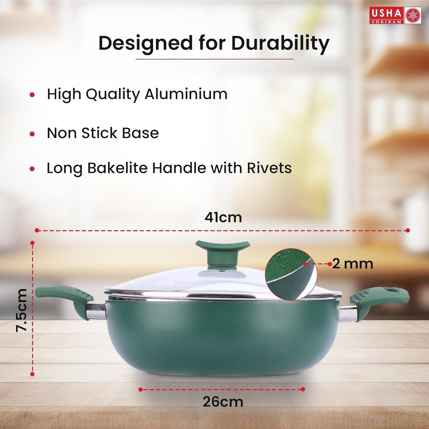 USHA SHRIRAM Cooking Set - Lightweight and Safe