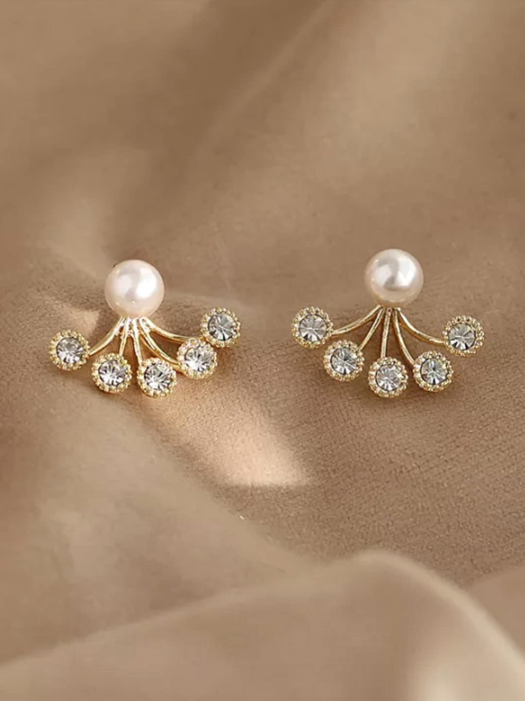 unwind gold plated stud earrings - elegant jewelry for women
