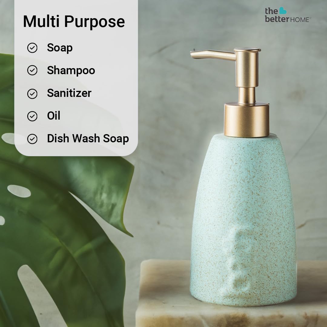 Combo: Ceramic Soap Dispenser Set - Stylish, Multi-Purpose | Set of 4 | 320ML | For Kitchen & Bathroom