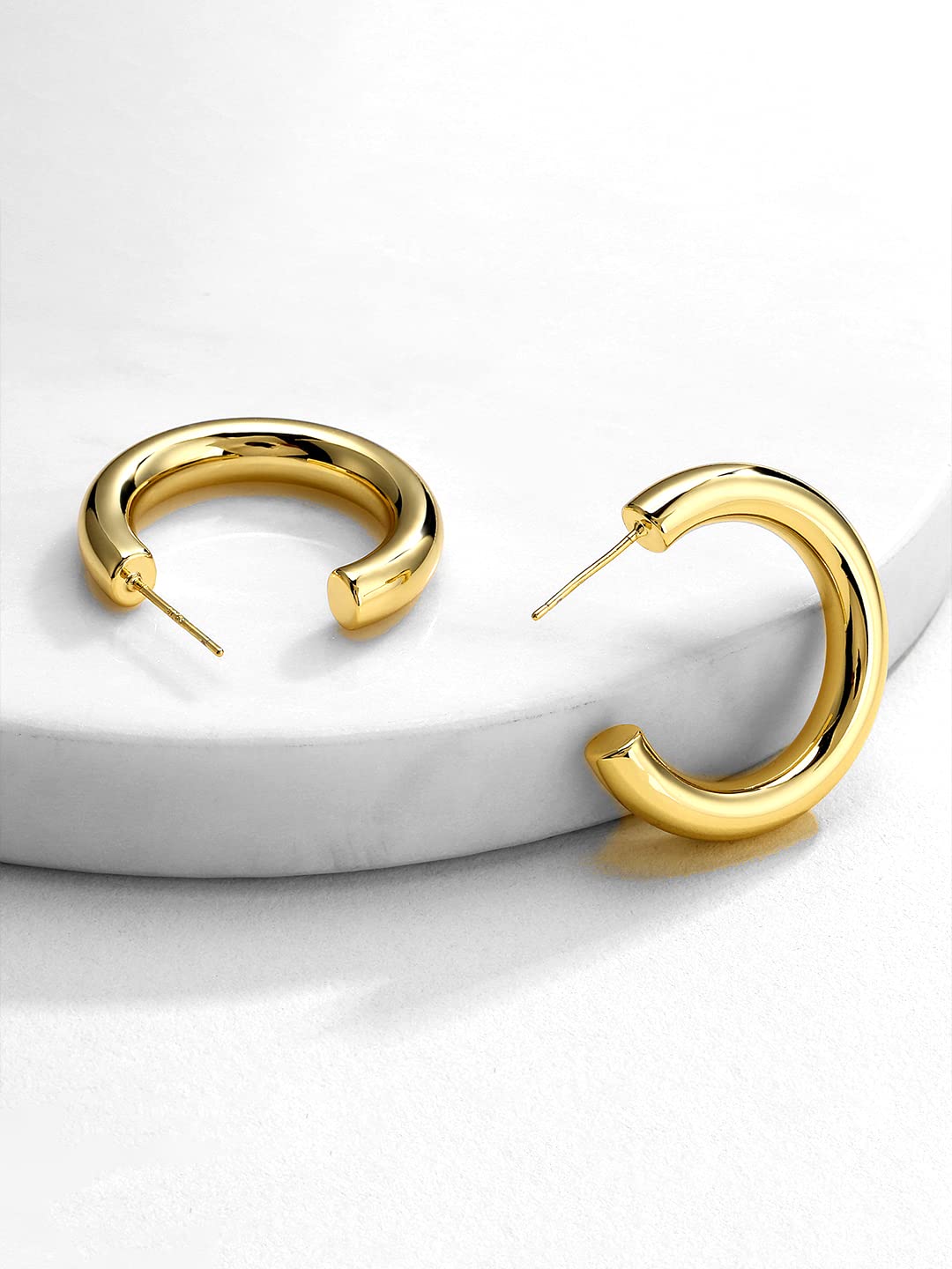 Yellow Chimes Gold Plated Hoop Earrings - Gift for Her