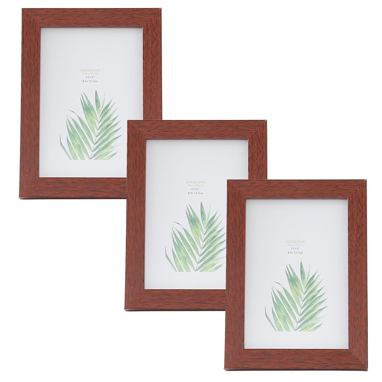 Kuber Industries Photo Frame For Home D�cor|Use Horizontal & Vertical|Crystal Clear Glass|Perfect For Home, Office And Shop "10.4x14.2CM"-Pack of 3 (Brown)