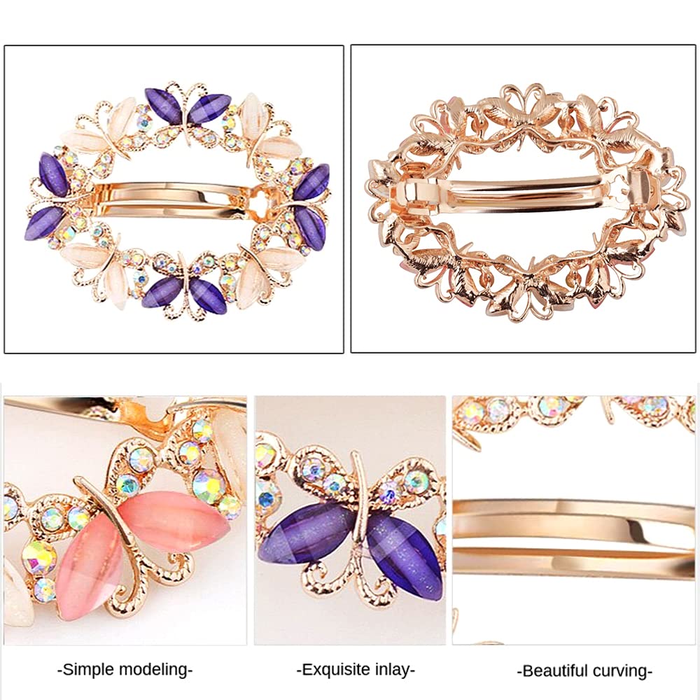 Yellow Chimes crystal-studded hair barrettes - fashion statement