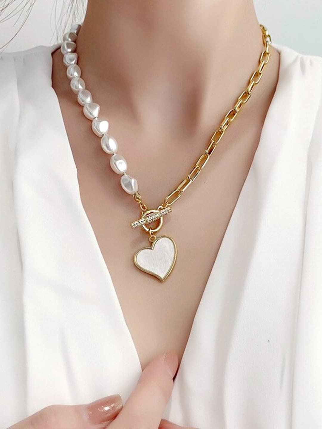 Yellow Chimes heart necklace - stylish for weddings