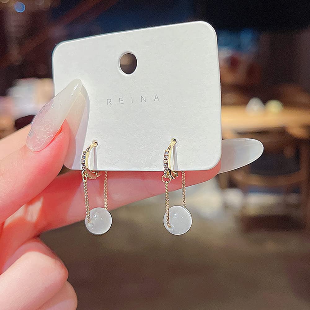 Yellow Chimes pearl drop earrings - anniversary gift