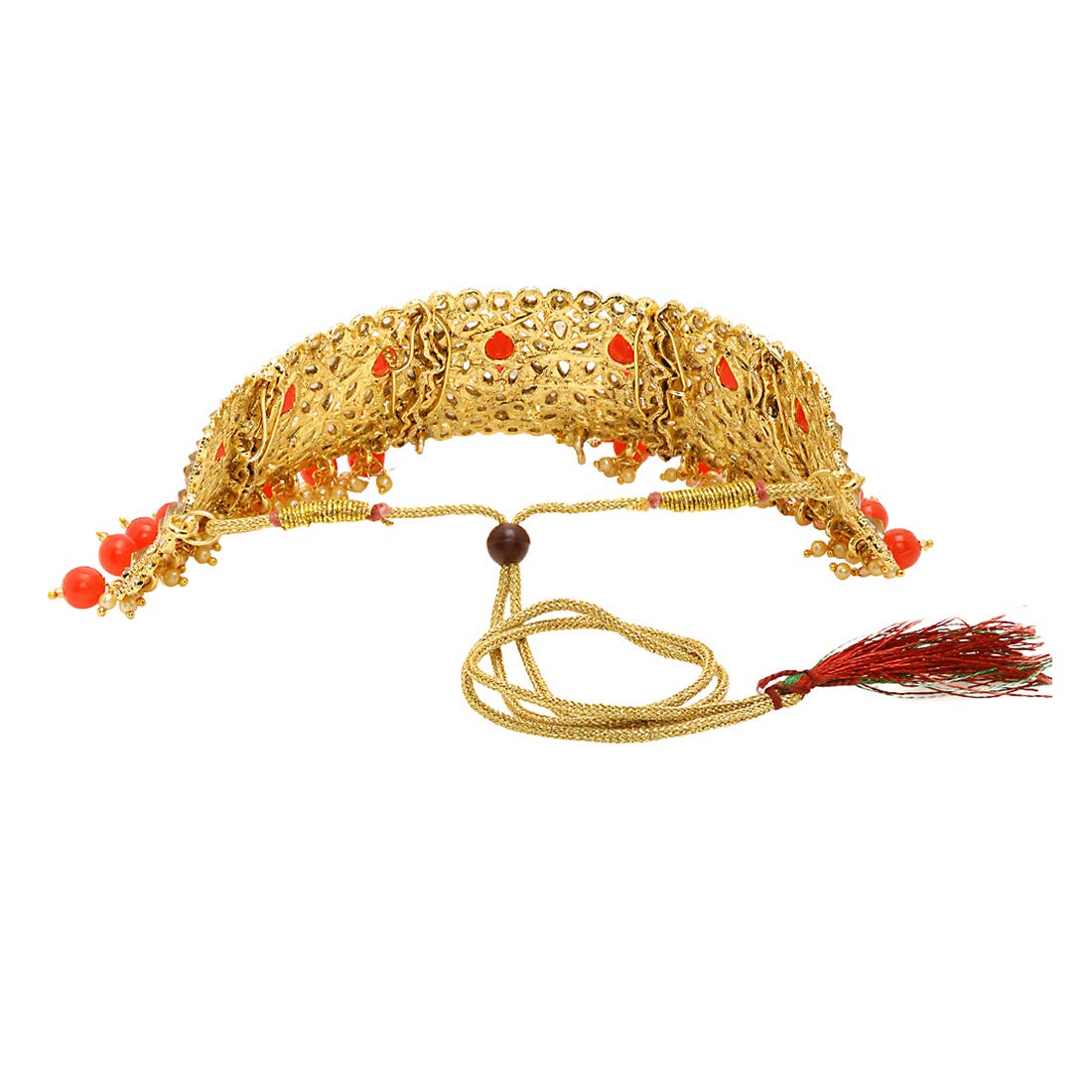 Yellow Chimes Maang Tikka - Festive celebration
