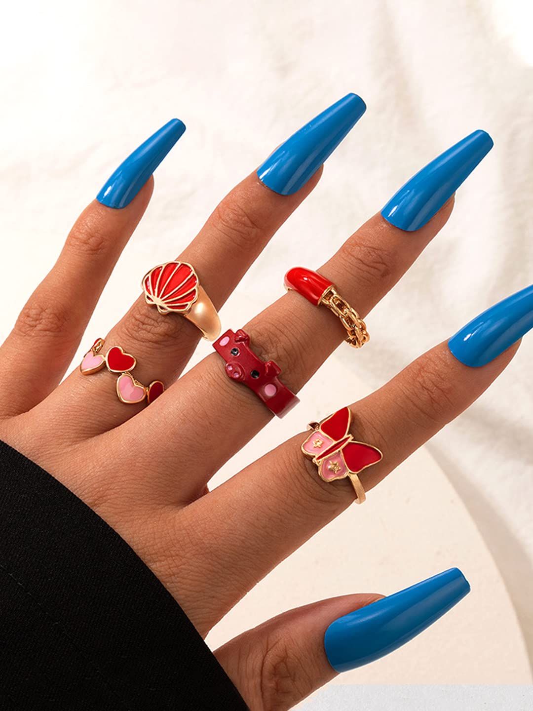 Yellow Chimes Finger Knuckle Rings - Trendy Jewelry Collection